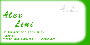 alex lini business card